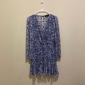 Blue and White Floral Dress